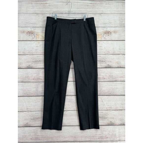 Lafayette 148 New York Irving Stretch Wool Dress Pants Women's Size 10 Dark Gray - Picture 1 of 8